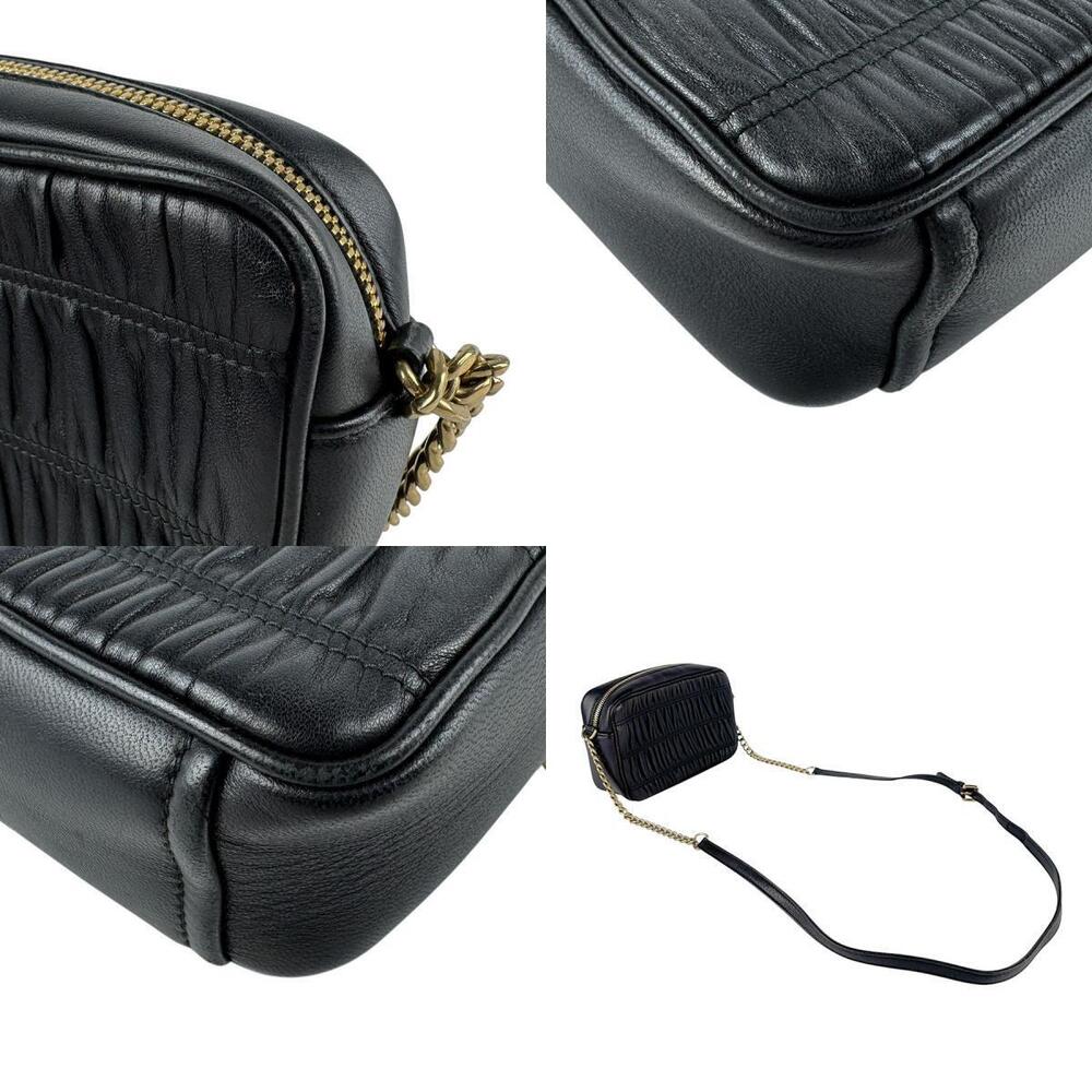 Prada Nappa Gaufre camera Crossbody bag black leather - Picture 4 of 4